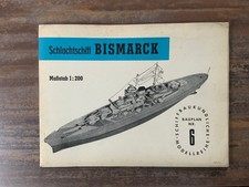 Modellbauplan - Schlachtschiff "Bismarck" 2. Weltkrieg - Maßstab 1:200