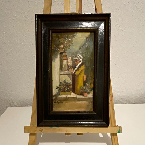 Gerahmtes ölgemälde - gerahmtes,