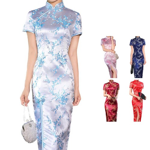 Bedrucktes langes damenkleid - langes,
