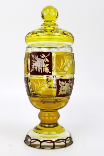 Verzierter glas deckelpokal - glas,