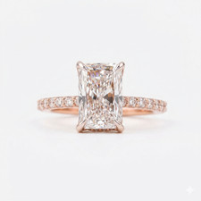 3 Karat Radiant Cut Lab Grown