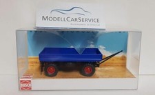 Busch 1/87 (H0): 53000 IFA Anhänger HW 60, blau, ohne Kippgestänge, Ballonreifen