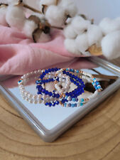 Boncuk Armband Perlen Symbol Nazar türkische Auge Schmuck Evil Eye blau