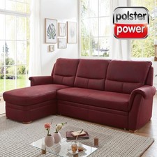 polsterpower Ecksofa - wine -