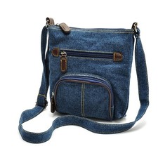 Damen Umhängetasche Jeans Denim Style - Lässige Schultertasche Handtasche NEU