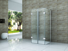 Duschkabine ISOLA U Form Dusche Glas Duschabtrennung Runddusche