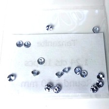 Lot 16 x Tansanit blau Rundschliff min. 1,24 Karat ca. 2,5mm erhitzt natürlich