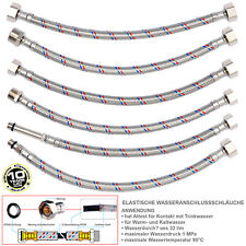 Panzerschlauch Flexschlauch Sanitärschlauch Flexschläuche Edelstahl 1/2" - 3/8"