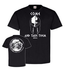 come and take them Sparta Helm Schild INFIDEL Peloponnes Krieger Kämpfer T Shirt