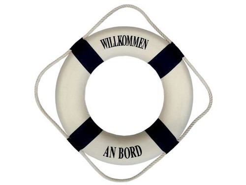 Deko rettungsring willkommen - deko-rettungsring, "willkommen