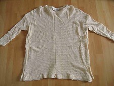 CHAMPAGNE ligne schöner Lochmuster Pullover Lagenlook creme onesize   HMI3