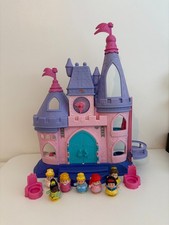 Fisher Price Little People Disney Prinzessinnenschloss und 7 Prinzessinnenfiguren funktionstüchtig