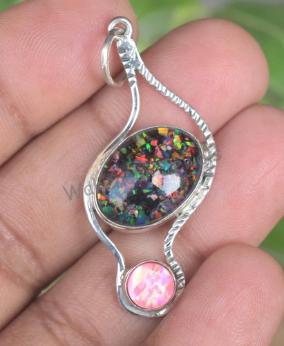 Oval schwarzer fire opal 925 - oval,