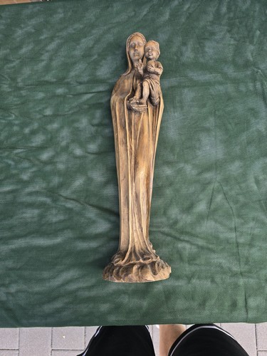 Madonna mit kind sculptur - mit, holz
