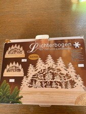 Lichterbogen, Schwibbbogen, Holz, mit 10 LED, 23 x 5 x 16,5cm