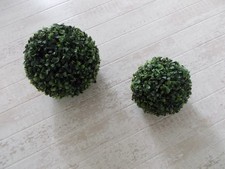 2 Bux Buchs Kugeln, künstlich, künstliche Pflanze