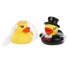 FunX Badeenten Hochzeitspaar 2er Set Quietscheenten Brautpaar Hochzeitsgeschenk