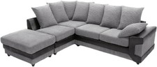 5 Sitzer Ecksofa Schwarz &