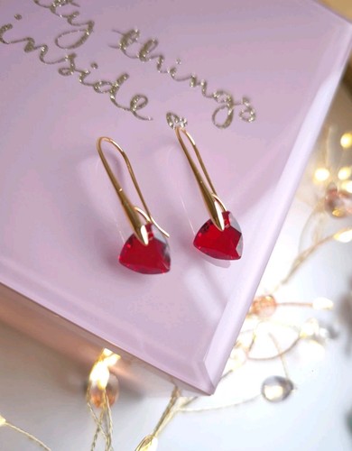 Ohrringe mit roten swarovski - mit,