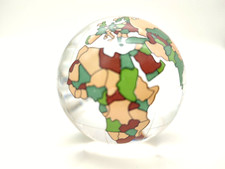 Kristallglaskugel Erde 60mm