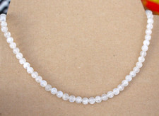 50 cm Natur Regenbogen  - Mondstein-Edelstein Kugel  kette, 6,5 mm  ( RTL-1)