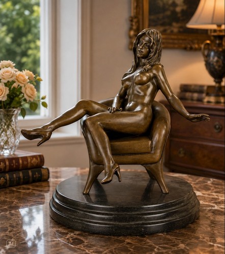 Erotische bronzefigur - erotische,