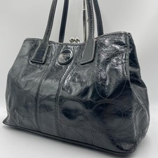 Coach Tasche schwarz Leder mit