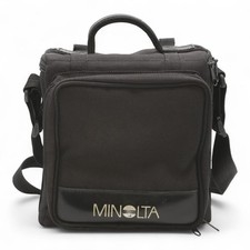 Minolta Kameratasche Fototasche Schultertasche Tasche camera bag Schwarz silber