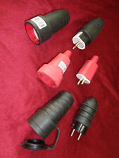 REV Ritter / INTER-UNION Stecker mit Kupplung, Gummi / PVC, schwarz / rot