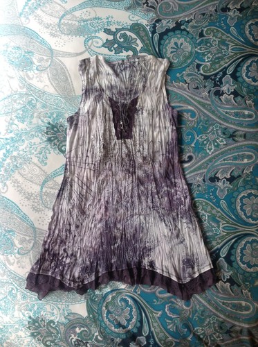 Tredy damen kleid - damen, lila/weiß