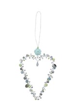 Herz Perlen-Draht-Herz Deko