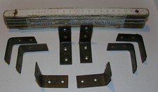 Eisenwaren 4 Stück Metallwinkel 40/40/18 mm 4 Senkkopfbohrungen, leicht rostig