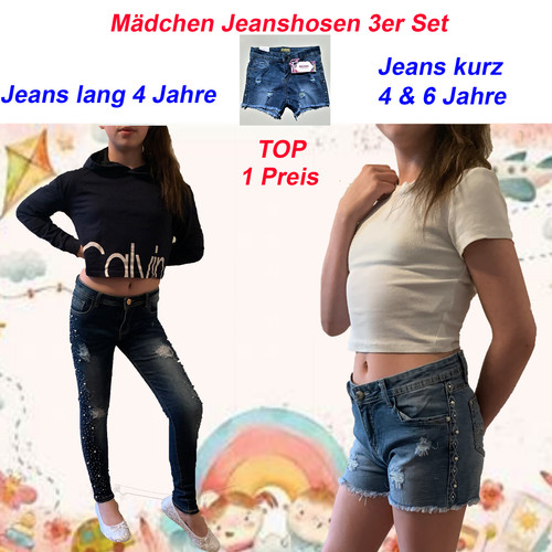 Mädchen jeans 3er set - mädchen, 1