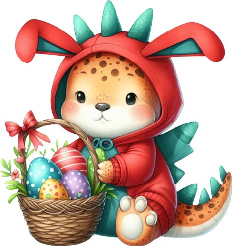 Aquarell ostern dinosaurier - ostern,