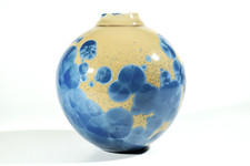 STUDIOKERAMIK Steinzeug Kristallglasur Vase ° Bessone Wendelin Stahl Qualität ..