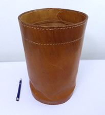Papierkorb aus Leder . Torben Ørskov Dänemark 1960er . Vintage pur