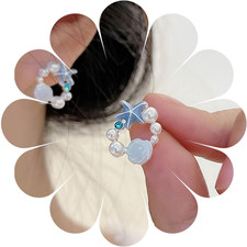 Muschel Perlen Ohrringe Gold Winzige Jakobsmuschel