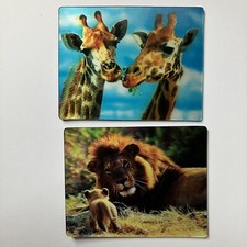 2 Kühlschrank 3D Magnete Freunde Baby Löwe Whiteboard Mal Tafel Kind Zoo Tiere