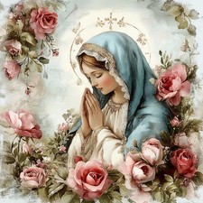 Wandbild Heilige Maria Rosen