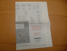 Grundig MCF 600 Cassettendeck - Original Stromlaufplan