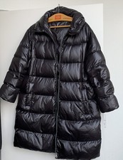 Daunenmantel Daunenjacke Mantel Parker Gr. 42  Schwarz Länge ca. 100 cm