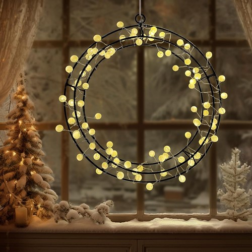 Lichterkranz eisen 30cm led - eisen,