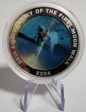1 Oz Silber 1 Dollar 35th Anniversary of the first moon walk 2004 Proof
