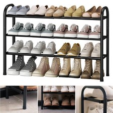 Schuhregal ausziehbar bis 80 cm Teleskop Ständer Schuhablage Regal 12 Paare