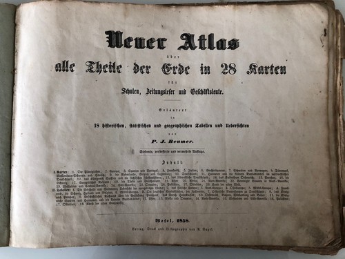 Atlas 1858 antik neuer - 1858, „neuer