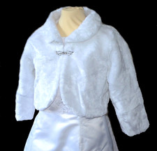 Jacke Webpelz Bolero weiß Gr