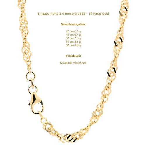 Edle goldkette singapurkette - goldkette,