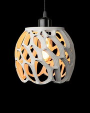 3D-gedruckter Lampenschirm in Wunschfarbe – Modernes geometrisches Ringo Pendant