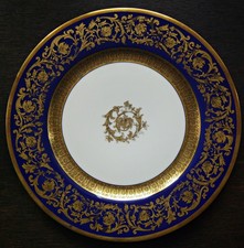 Bavaria Schumann Arzberg Zierteller mit Blau-Gold-Dekor Kobaldblau? 1918-1929? 