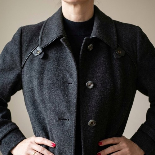 Women vintage coat black wool - women,